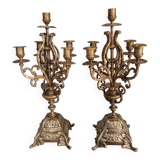 Pair of bronze candlesticks
