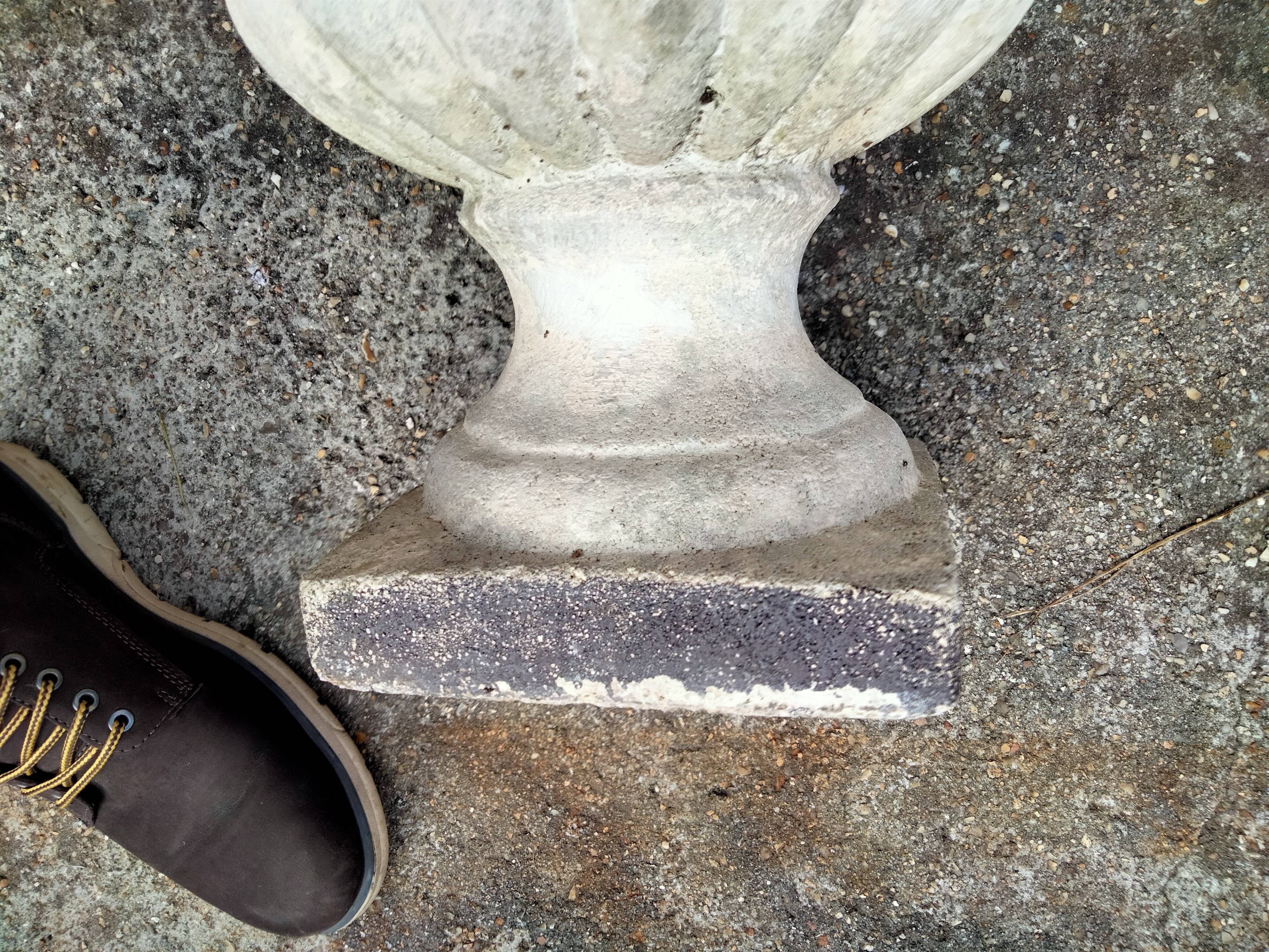 Pair of Medici vintage antique stone planters