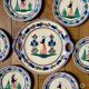 Henriot Quimper dessert service