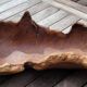 Ancienne corbeille en bois sculpté