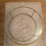 Table basse verre et laiton