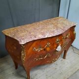 Louis XV style marquette chest of drawers