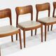 Set of 6 vintage Danish dining chairs by Niels Koefoed, 1960s, teak
