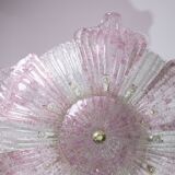 Fascinating Vintage Murano Glass Ceiling lamp Pink