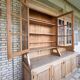 Glass library of a medical school in solid oak from the 1950s.