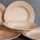 Six pastel earthenware plates from Digoin and Sarreguemines antiques