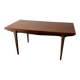 Rectangular extendable table in Scandinavian design made of solid teak.