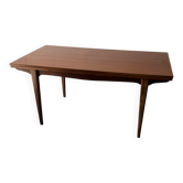 Table rectangulaire à rallonges design scandinave en teck massif