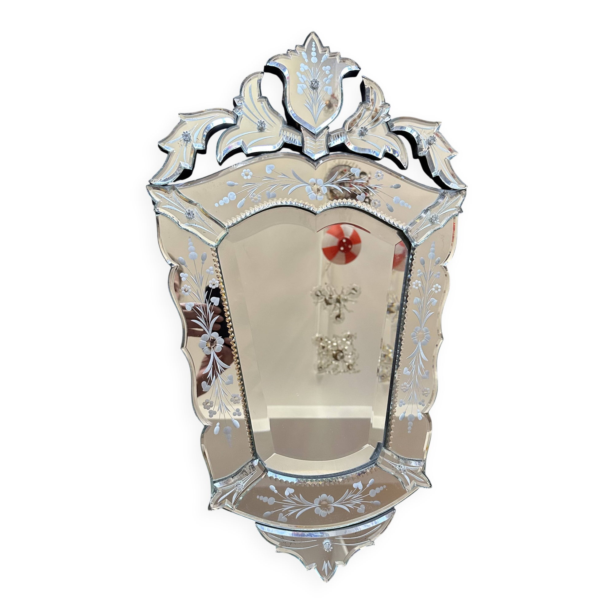Venetian mirror made of Murano glass, early 20th century.