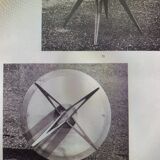 Augusto Romano round beech and straw side table 194Os
