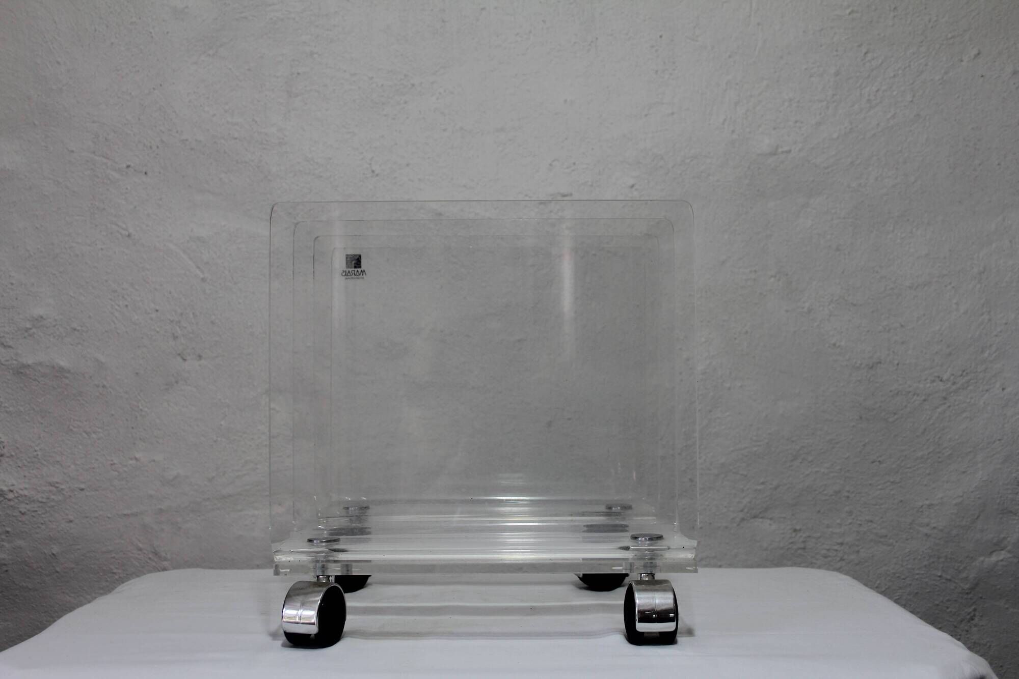 Plexiglass magazine rack 1970