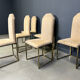Vintage brass dining chairs by Belgochrom, 1970s