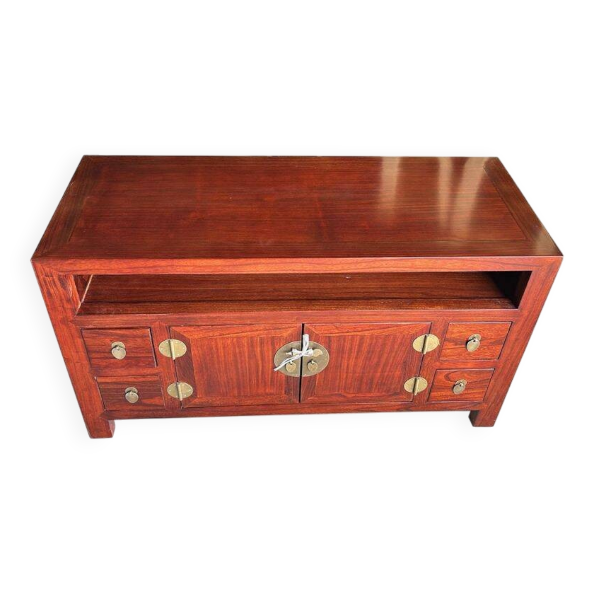 Chinese TV cabinet in solid elm.