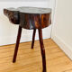 Rough wood tripod stool ethnic style