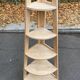 Vintage 5-Tier Solid Wood Quarter-Round Corner Shelf