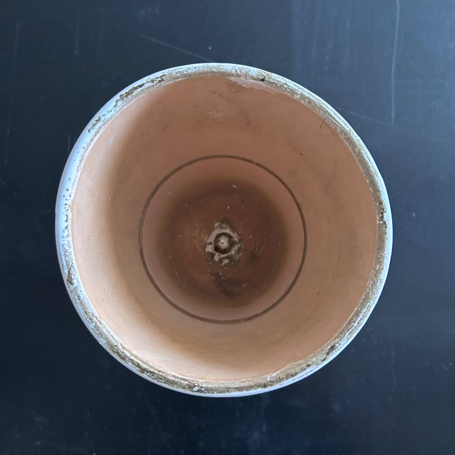 Scandinavian white cache pot