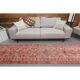 1970s Turkish Hand-Knotted Wool Cotton Pink Runner Rug 80x310