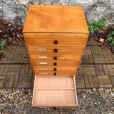Vintage drawer unit with Bakelite knobs 1950
