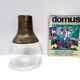 Vintage Glass Vase with Brass Part, Italy