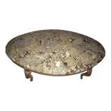Table basse ovale en septaria