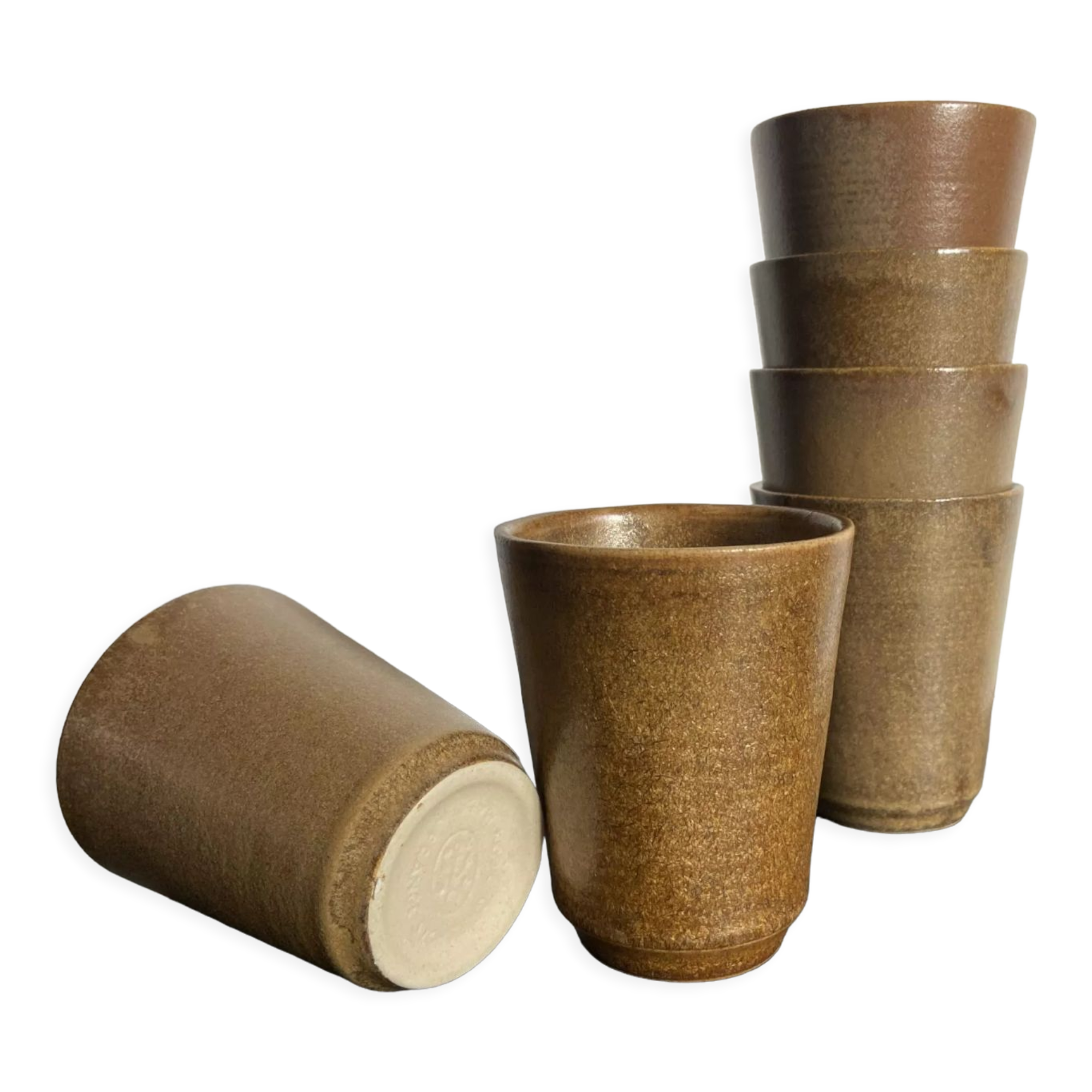 Set de 6 timbales en grès digoin