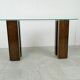 Vintage burl wood console, 1980s