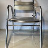 Set of 3 aluminum bistro chairs