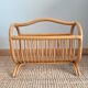 Vintage rattan magazine rack