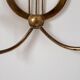 Pair of vintage brass candle sconces, France, 1940.