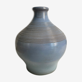 Blue ceramic vase