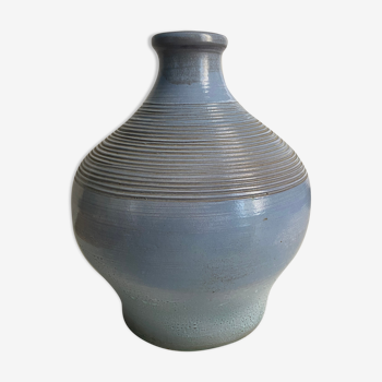 Vase en céramique bleu