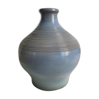 Vase en céramique bleu