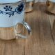 Set of 6 vintage porcelain and silver-plated cups