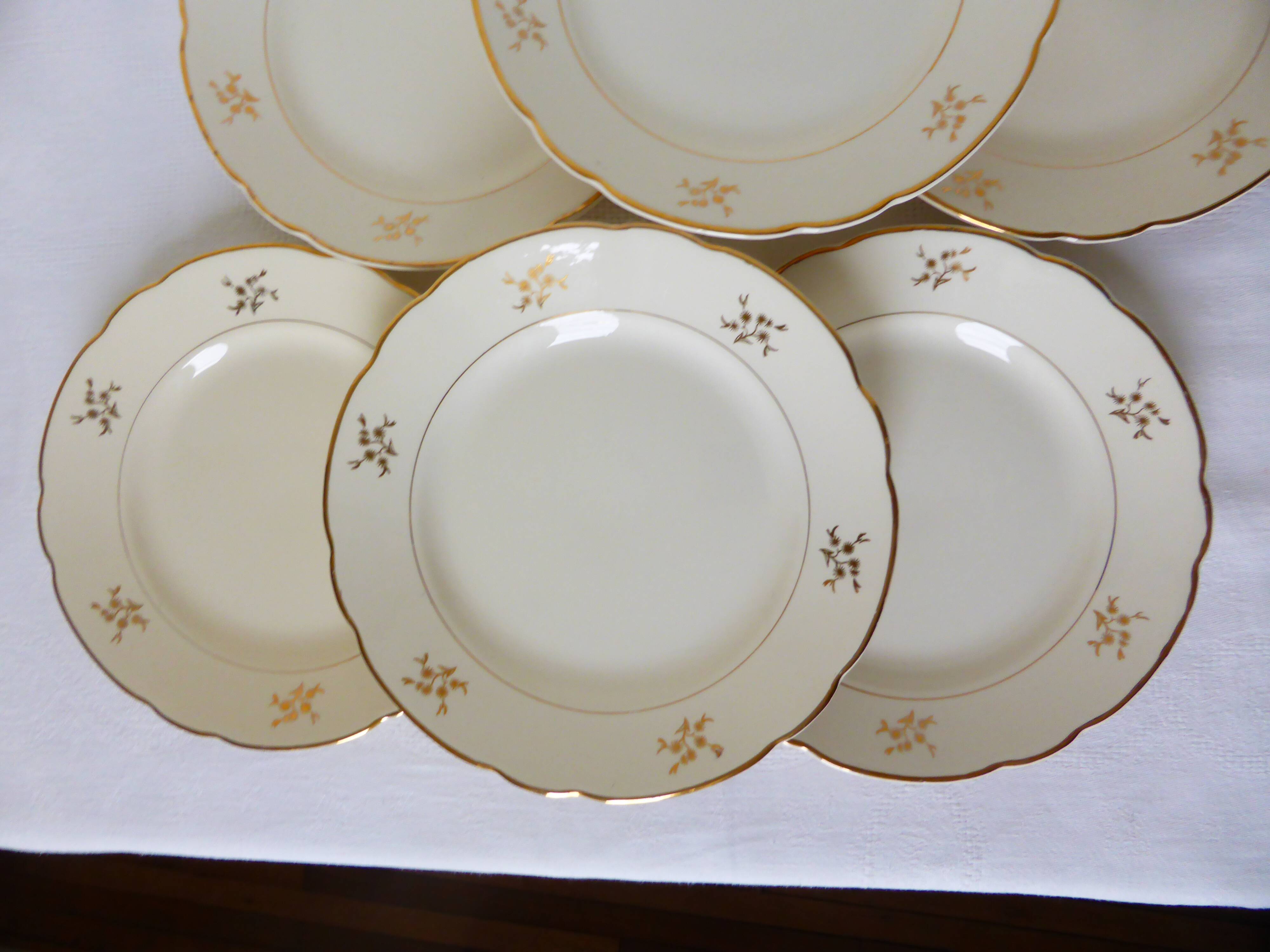 6 assiettes à dessert vintage Villeroy et Boch