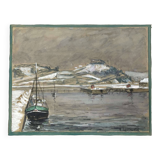 Pencil drawing enhanced with gouache by R Leparmentier (1895-1975)