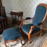 Fauteuil voltaire avec repose pieds