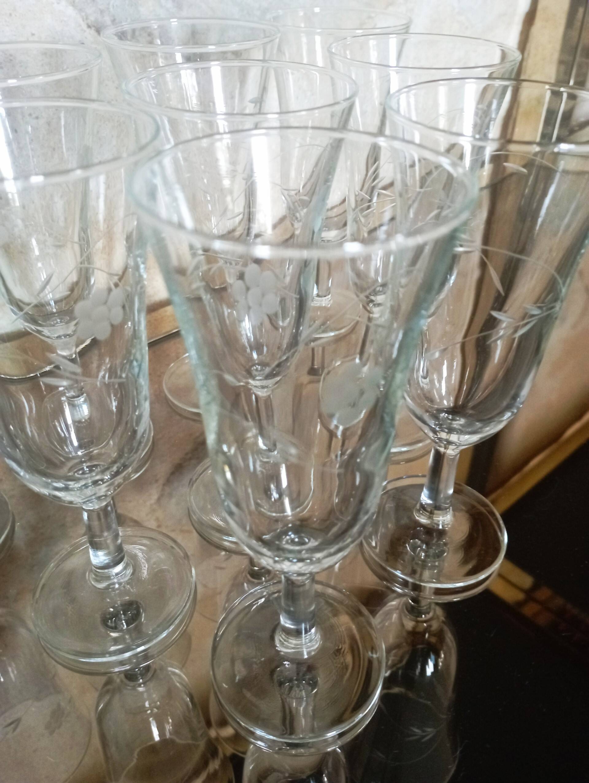 Antique champagne flutes