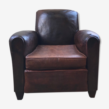 Fauteuil club en cuir