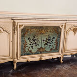 Italian sideboard 1940 wood and gold leaf
