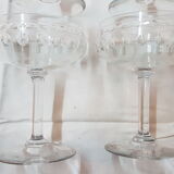 Set of 4 glasses cut Crystal
