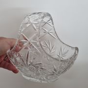 Bohemian crystal fruit basket