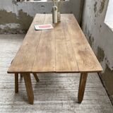 1950s oak butcher's farm table