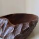 Large monoxyle carved wooden bowl