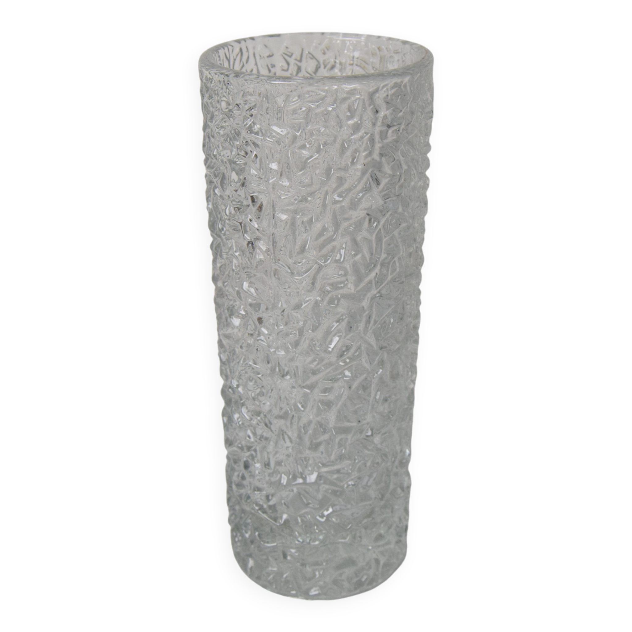 Vintage Pressed Glass Vase by Václav Hanuš for Sklo Union Libochovice, 1970's.