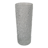 Vintage Pressed Glass Vase by Václav Hanuš for Sklo Union Libochovice, 1970's.