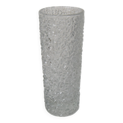 Vintage Pressed Glass Vase by Václav Hanuš for Sklo Union Libochovice, 1970's.