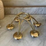 Low six-light brass chandelier circa 1950