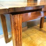Walnut burl frieze table