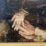 Fragment of an oil on panel, 18th century