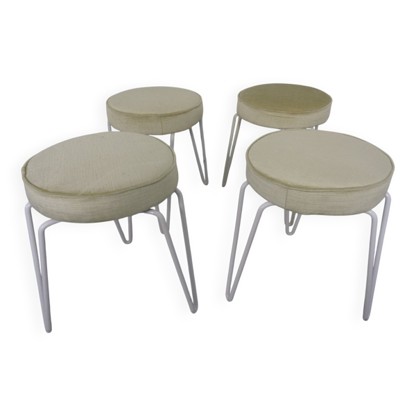 Mid-Century Hairpin Stools, 1960s, Set of 4